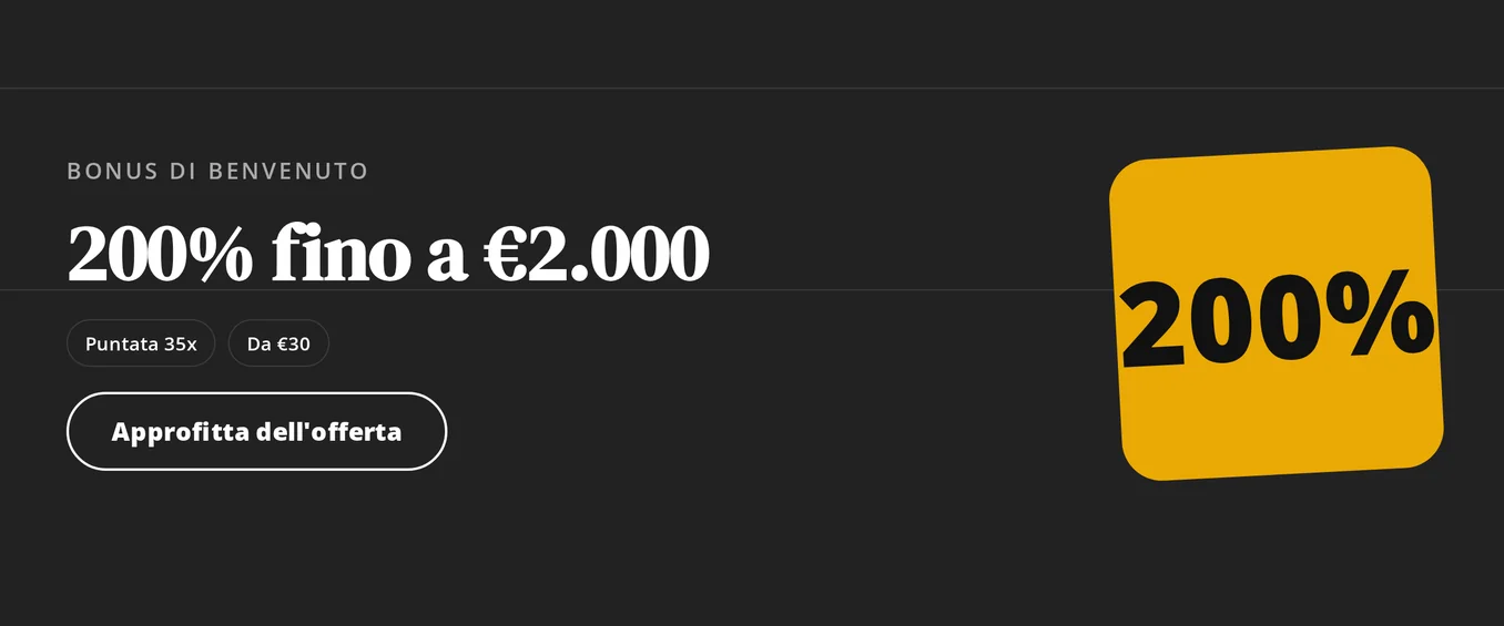 Sblocca l'offerta di benvenuto